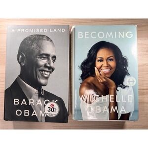 Barack & Michelle Obama Book Set A Promised Land Becoming Hardcover 1st Edition